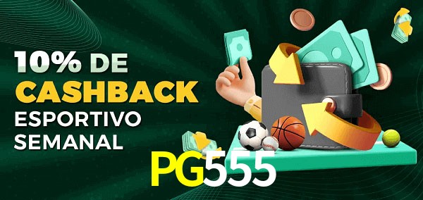 10% de bônus de cashback na PG555